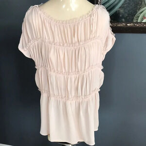 Giambattista Valli blush gathered tiers top NWT, S